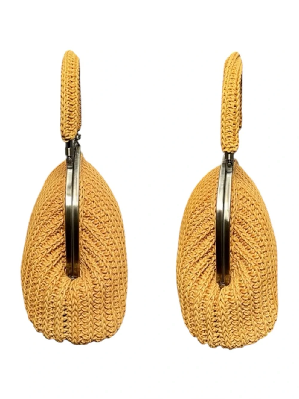 Patricia Nash Woven Top Handle Crossbody in Mustard Yellow
